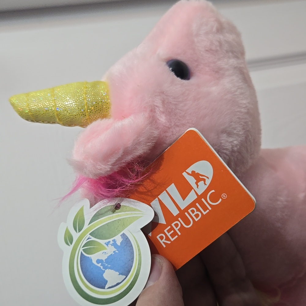 Wild Republic Unicorn NWT & 3 Bendable Flowers - Picture 3 of 7
